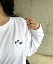 ワンポイントりぼんロングTシャツ