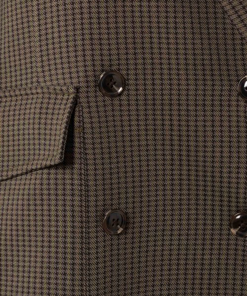 moi tytto(モイテュット)の「オーバーサイズテーラードジャケット(テーラードジャケット・レディース・ブラウン/ナチュラル/チェック/オレンジ・MEDIUM/SMALL)」の18枚目の写真