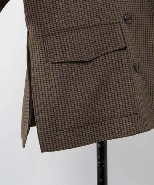 moi tytto(モイテュット)の「オーバーサイズテーラードジャケット(テーラードジャケット・レディース・ブラウン/ナチュラル/チェック/オレンジ・MEDIUM/SMALL)」の20枚目の写真