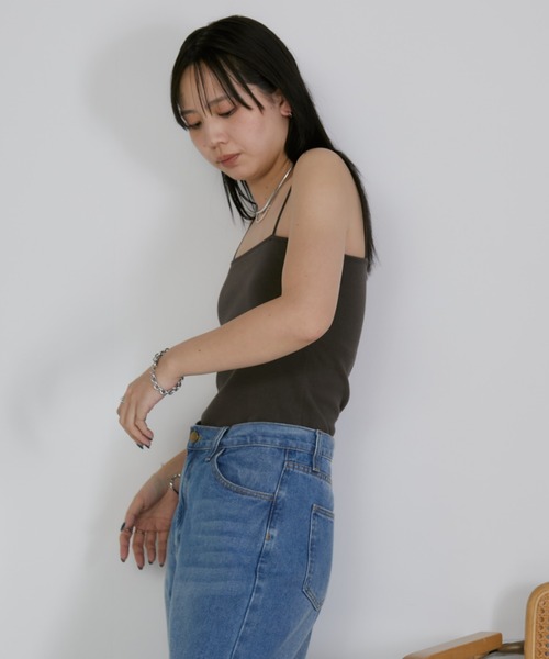 Aunt Marie's(アントマリーズ)の「カップ付きベアキャミソール(キャミソール・レディース・ダークブラウン/ホワイト/ブラック・FREE)」の16枚目の写真