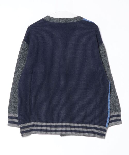 rehacer(レアセル)の「R. : Pattern College Drop Cardigan(カーディガン/ボレロ・メンズ・ブルー・MEDIUM/LARGE/X-LARGE)」の2枚目の写真