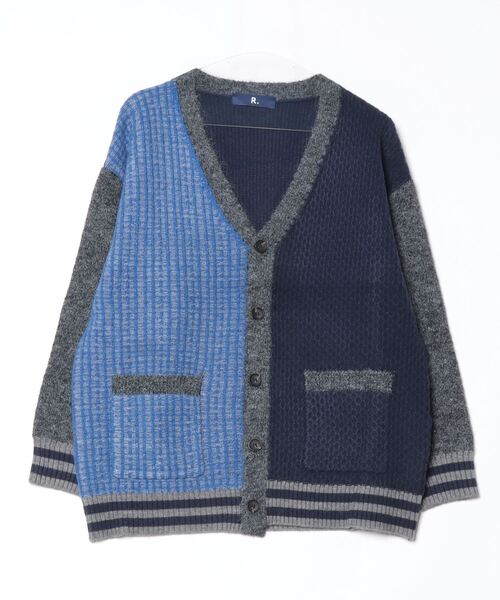 rehacer(レアセル)の「R. : Pattern College Drop Cardigan(カーディガン/ボレロ・メンズ・ブルー・MEDIUM/LARGE/X-LARGE)」の8枚目の写真