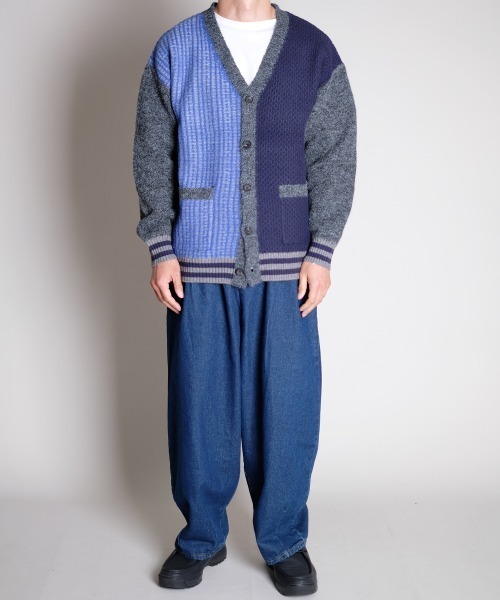 rehacer(レアセル)の「R. : Pattern College Drop Cardigan(カーディガン/ボレロ・メンズ・ブルー・MEDIUM/LARGE/X-LARGE)」の9枚目の写真