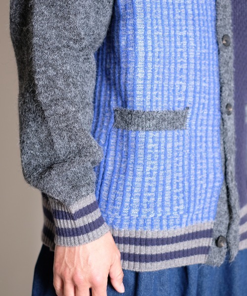 rehacer(レアセル)の「R. : Pattern College Drop Cardigan(カーディガン/ボレロ・メンズ・ブルー・MEDIUM/LARGE/X-LARGE)」の11枚目の写真