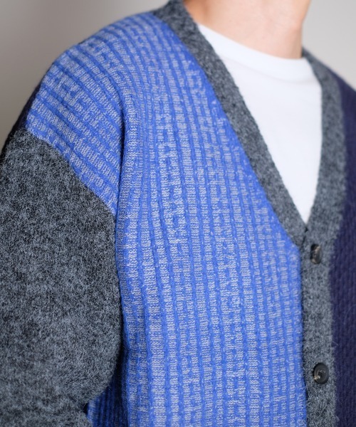 rehacer(レアセル)の「R. : Pattern College Drop Cardigan(カーディガン/ボレロ・メンズ・ブルー・MEDIUM/LARGE/X-LARGE)」の12枚目の写真