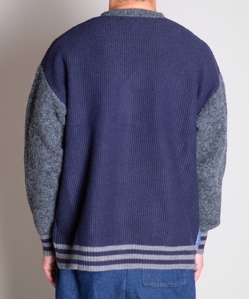 rehacer(レアセル)の「R. : Pattern College Drop Cardigan(カーディガン/ボレロ・メンズ・ブルー・MEDIUM/LARGE/X-LARGE)」の15枚目の写真