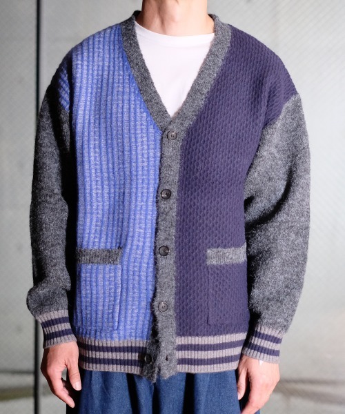 rehacer(レアセル)の「R. : Pattern College Drop Cardigan(カーディガン/ボレロ・メンズ・ブルー・MEDIUM/LARGE/X-LARGE)」の16枚目の写真