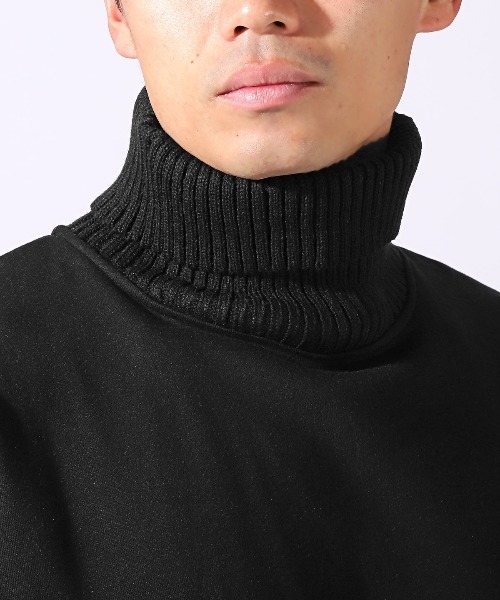 ニットタートルネック×裏起毛スウェット（スウェット）｜LUXSTYLE
