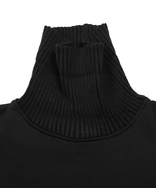 セール】ニットタートルネック×裏起毛スウェット（スウェット