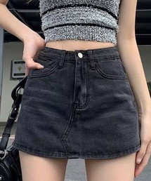 DAY CLOSET | レディース 韓国っぽショート丈デニムスカパン(デニムパンツ)