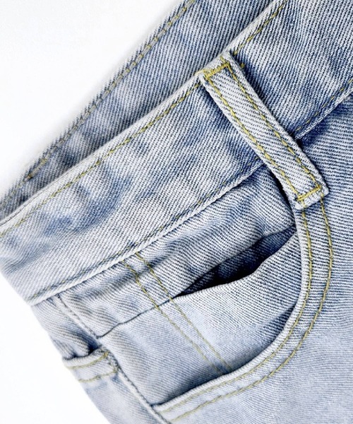 DAY CLOSET(デイ クローゼット)の「レディース 韓国っぽショート丈デニムスカパン(デニムパンツ・レディース・チャコールグレー/ライトブルー・XL/L/2XL/M/S)」の14枚目の写真