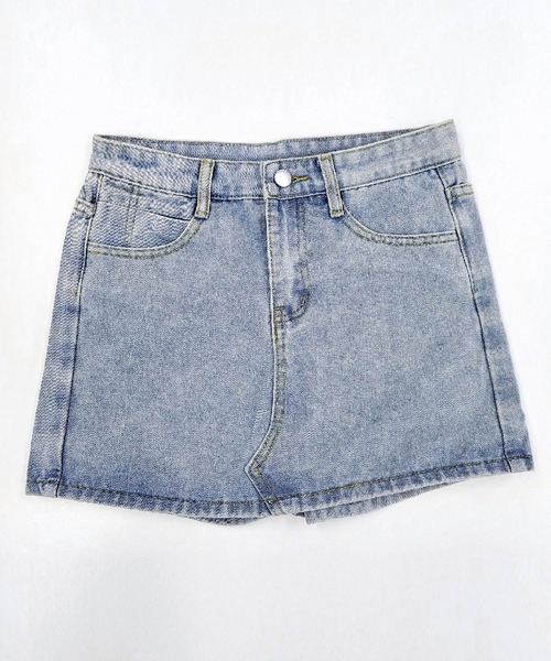 DAY CLOSET(デイ クローゼット)の「レディース 韓国っぽショート丈デニムスカパン(デニムパンツ・レディース・チャコールグレー/ライトブルー・XL/L/2XL/M/S)」の16枚目の写真