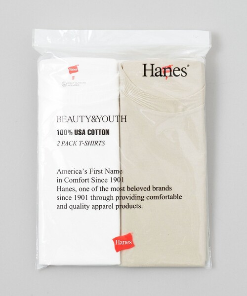 HANES(ヘインズ)の「【別注】<Hanes>2パック Tシャツ(Tシャツ/カットソー・レディース・ベージュ/その他1/ブラウン・FREE)」の2枚目の写真
