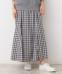Dessin（デッサン）の「【洗える・4サイズ展開】チェック柄マーメイドスカート（XS～L）（スカート）」