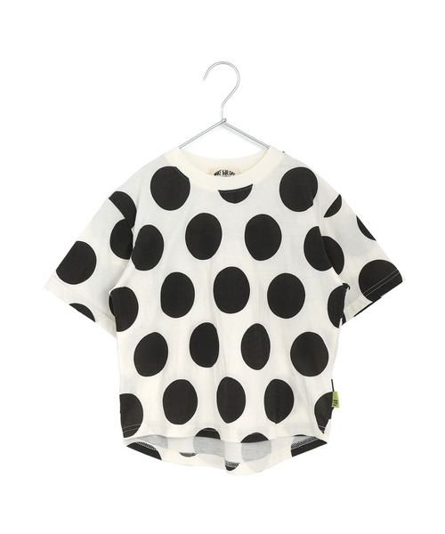 MAKE YOUR DAY（メイクユアデイ）の「ドット総柄半袖Tシャツ■80～140cm（Tシャツ/カットソー・キッズ・オリーブ/チャコールグレー/オフホワイト・80/90/100/110/120/130/140）」の4枚目の写真