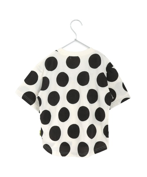 MAKE YOUR DAY（メイクユアデイ）の「ドット総柄半袖Tシャツ■80～140cm（Tシャツ/カットソー・キッズ・オリーブ/チャコールグレー/オフホワイト・80/90/100/110/120/130/140）」の5枚目の写真