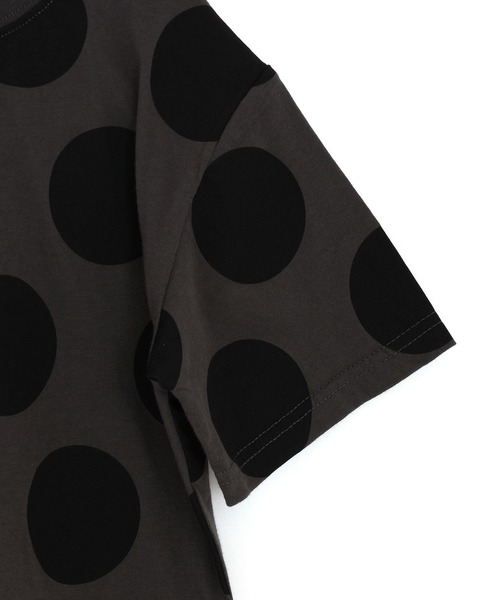 MAKE YOUR DAY（メイクユアデイ）の「ドット総柄半袖Tシャツ■80～140cm（Tシャツ/カットソー・キッズ・オリーブ/チャコールグレー/オフホワイト・80/90/100/110/120/130/140）」の15枚目の写真