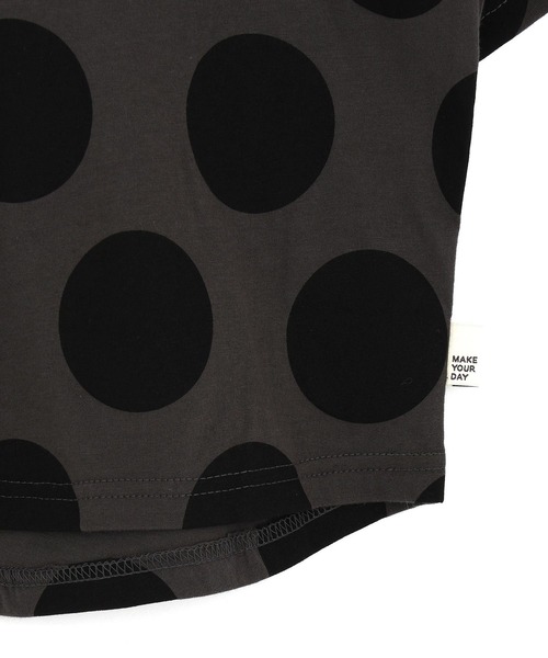 MAKE YOUR DAY（メイクユアデイ）の「ドット総柄半袖Tシャツ■80～140cm（Tシャツ/カットソー・キッズ・オリーブ/チャコールグレー/オフホワイト・80/90/100/110/120/130/140）」の16枚目の写真