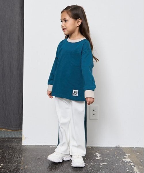 b・ROOM(ビールーム)の「【セットアップ可能】サイドラインタックパンツ【子供服】【キッズ】【男の子】【女の子】(その他パンツ・キッズ・パープル/ブラック/アイボリー/モスグリーン・110cm/150cm/140cm/130cm/120cm/100cm)」の12枚目の写真