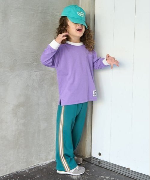 b・ROOM(ビールーム)の「【セットアップ可能】サイドラインタックパンツ【子供服】【キッズ】【男の子】【女の子】(その他パンツ・キッズ・パープル/ブラック/アイボリー/モスグリーン・110cm/150cm/140cm/130cm/120cm/100cm)」の13枚目の写真