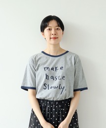 PAR ICI | make haste slowly リンガーTシャツ(Tシャツ/カットソー)