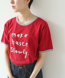 PAR ICI | make haste slowly リンガーTシャツ(Tシャツ/カットソー)