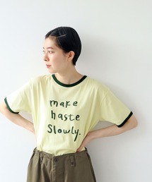 PAR ICI | make haste slowly リンガーTシャツ(Tシャツ/カットソー)