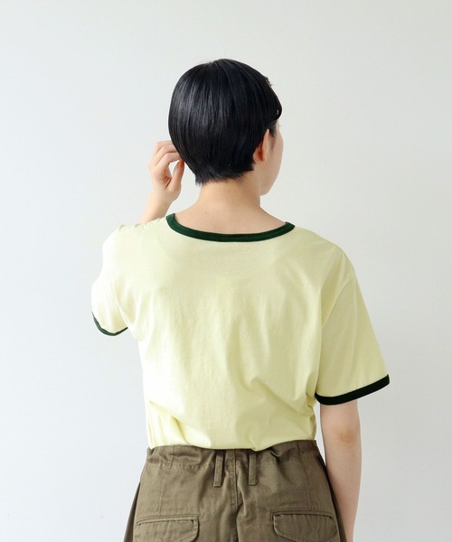 PAR ICI（パーリッシィ）の「make haste slowly リンガーTシャツ（Tシャツ/カットソー・レディース・アイボリー/グリーン/グレー/レッド・FREE）」の22枚目の写真