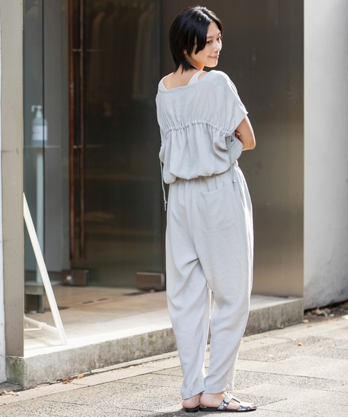 Munich（ミューニック）の「【防シワ】【速乾性】コンジュゲートメッシュコンビネゾン（つなぎ/オールインワン・レディース・ブラック/ベージュ/ライトグレー・M/S）」の14枚目の写真