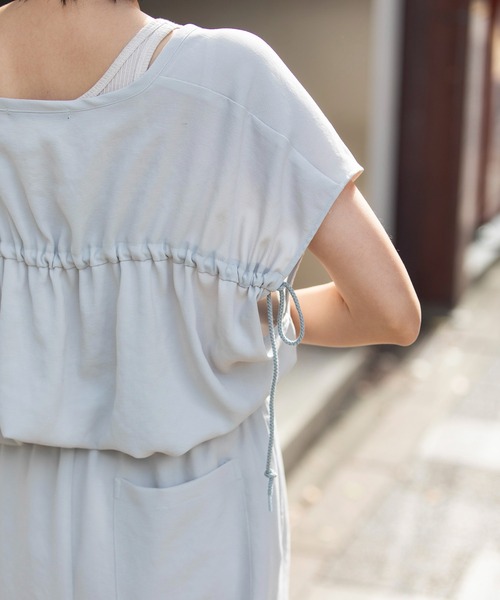 Munich（ミューニック）の「【防シワ】【速乾性】コンジュゲートメッシュコンビネゾン（つなぎ/オールインワン・レディース・ブラック/ベージュ/ライトグレー・M/S）」の10枚目の写真