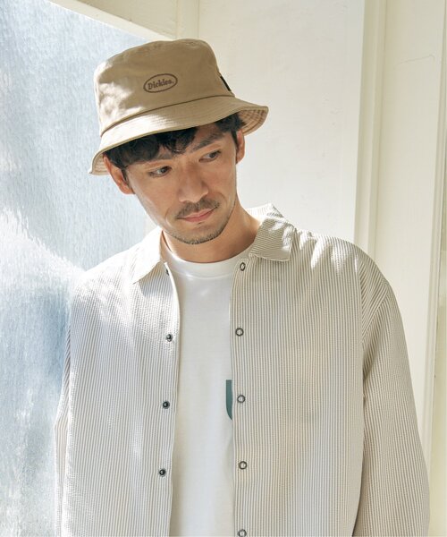 Dickies(ディッキーズ)の「Dickies ディッキーズ ロゴ刺繍バケットハット(ハット・メンズ・グレー/ブラック/ベージュ・FREE)」の15枚目の写真