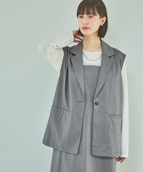 LAKOLE（ラコレ）の「バックギャザージレ / 292586（ベスト・レディース・グレー/ブラック・FREE）」の2枚目の写真