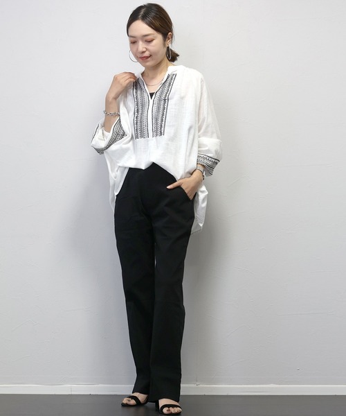 Aletta vita（アレッタビータ）の「極伸びストレッチストレートパンツ（その他パンツ・レディース・ベージュ系その他/ブラック/ブラウン系その他・S/M/L）」の8枚目の写真