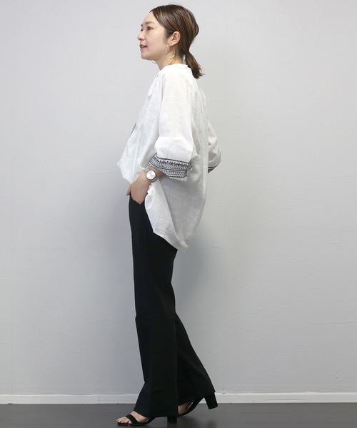 Aletta vita（アレッタビータ）の「極伸びストレッチストレートパンツ（その他パンツ・レディース・ベージュ系その他/ブラック/ブラウン系その他・S/M/L）」の9枚目の写真