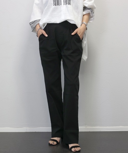 Aletta vita（アレッタビータ）の「極伸びストレッチストレートパンツ（その他パンツ・レディース・ベージュ系その他/ブラック/ブラウン系その他・S/M/L）」の4枚目の写真