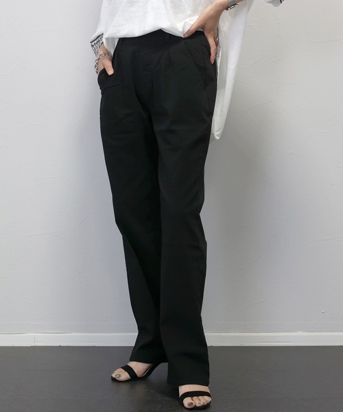 Aletta vita（アレッタビータ）の「極伸びストレッチストレートパンツ（その他パンツ・レディース・ベージュ系その他/ブラック/ブラウン系その他・S/M/L）」の5枚目の写真