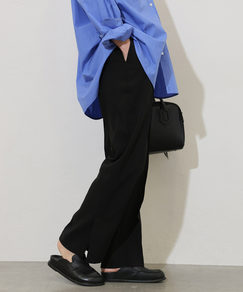 JOURNAL STANDARD(ジャーナルスタンダード)の「【洗える】アイアスストレッチスリットパンツ(スラックス・レディース・ブラック/ベージュ・38/36)」の7枚目の写真