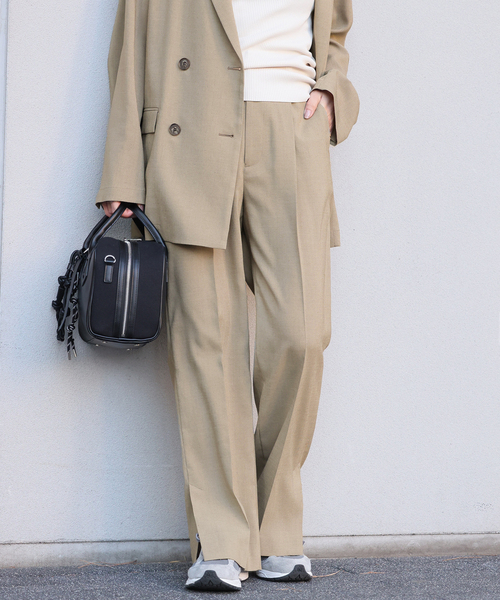 JOURNAL STANDARD(ジャーナルスタンダード)の「【洗える】アイアスストレッチスリットパンツ(スラックス・レディース・ブラック/ベージュ・38/36)」の11枚目の写真