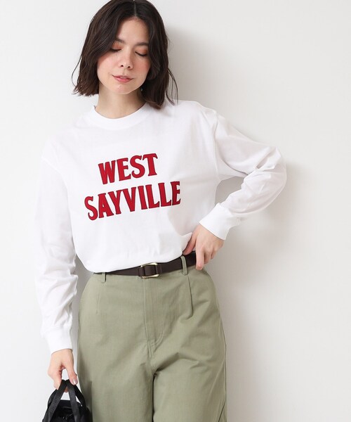 Dessin(デッサン)の「【ユニセックス・洗える】ロングスリーブロゴTシャツ(Tシャツ/カットソー・レディース・ホワイト系/ネイビー/ホワイト・04/00/01/02/03)」の8枚目の写真
