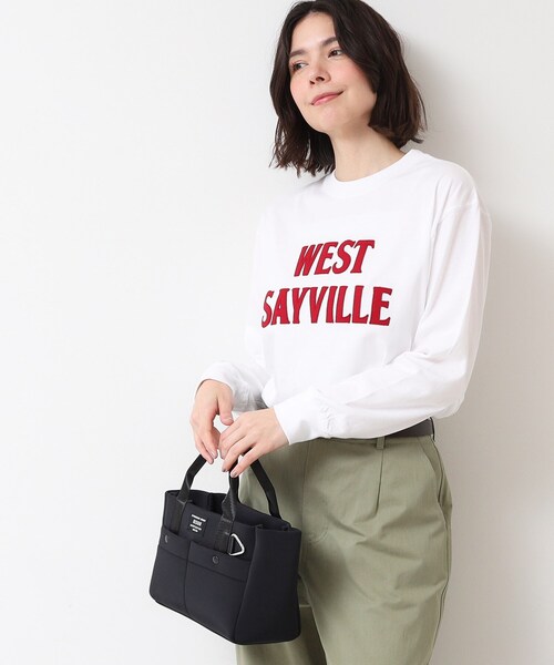 Dessin(デッサン)の「【ユニセックス・洗える】ロングスリーブロゴTシャツ(Tシャツ/カットソー・レディース・ホワイト系/ネイビー/ホワイト・04/00/01/02/03)」の9枚目の写真