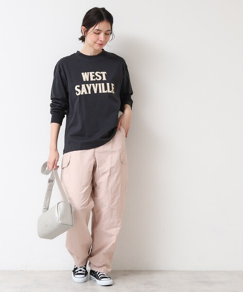Dessin(デッサン)の「【ユニセックス・洗える】ロングスリーブロゴTシャツ(Tシャツ/カットソー・レディース・ホワイト系/ネイビー/ホワイト・04/00/01/02/03)」の13枚目の写真
