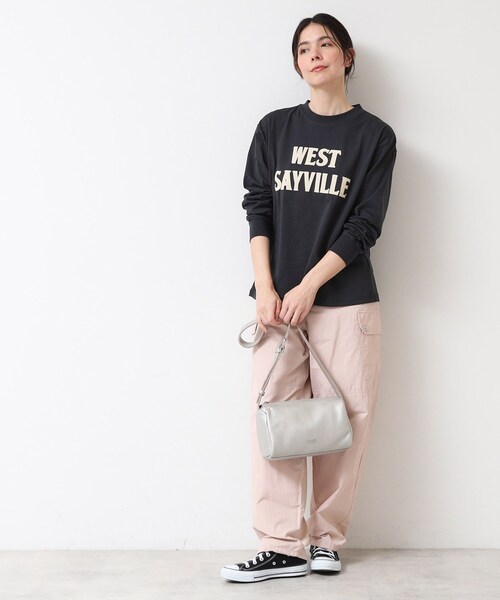 Dessin(デッサン)の「【ユニセックス・洗える】ロングスリーブロゴTシャツ(Tシャツ/カットソー・レディース・ホワイト系/ネイビー/ホワイト・04/00/01/02/03)」の14枚目の写真