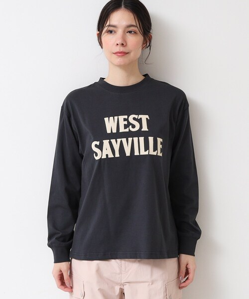 Dessin(デッサン)の「【ユニセックス・洗える】ロングスリーブロゴTシャツ(Tシャツ/カットソー・レディース・ホワイト系/ネイビー/ホワイト・04/00/01/02/03)」の16枚目の写真