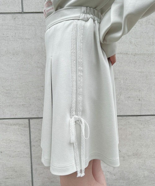 F i.n.t（フィント）の「レースライントラックスカート【セットアップ可能】/ fint　フィント（スカート・レディース・オフホワイト/ネイビー/ライトブルー・FREE）」の7枚目の写真