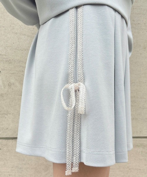 F i.n.t（フィント）の「レースライントラックスカート【セットアップ可能】/ fint　フィント（スカート・レディース・オフホワイト/ネイビー/ライトブルー・FREE）」の10枚目の写真