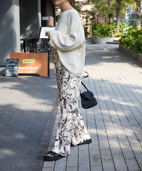セール】リーフ柄プリーツパンツ（その他パンツ）｜JOURNAL