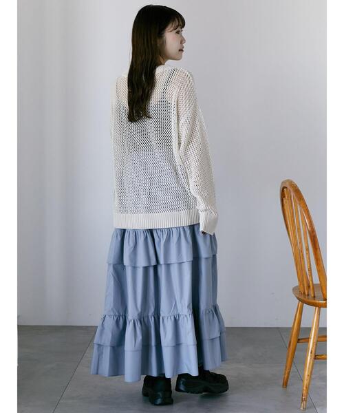 ehka sopo（エヘカソポ）の「花柄メッシュニットプルオーバー（ニット/セーター・レディース・キナリ/イエロー/ミント・F）」の12枚目の写真