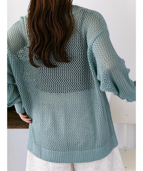 ehka sopo（エヘカソポ）の「花柄メッシュニットプルオーバー（ニット/セーター・レディース・キナリ/イエロー/ミント・F）」の16枚目の写真