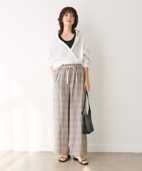 RIVE DROITE（リヴドロワ）の「【着映え◎】マルチパターンリネンパンツ（その他パンツ・レディース・ベージュ/ブラック/ブラウン・38/36）」の17枚目の写真