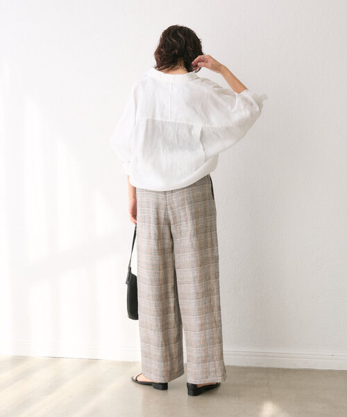 RIVE DROITE（リヴドロワ）の「【着映え◎】マルチパターンリネンパンツ（その他パンツ・レディース・ベージュ/ブラック/ブラウン・38/36）」の19枚目の写真